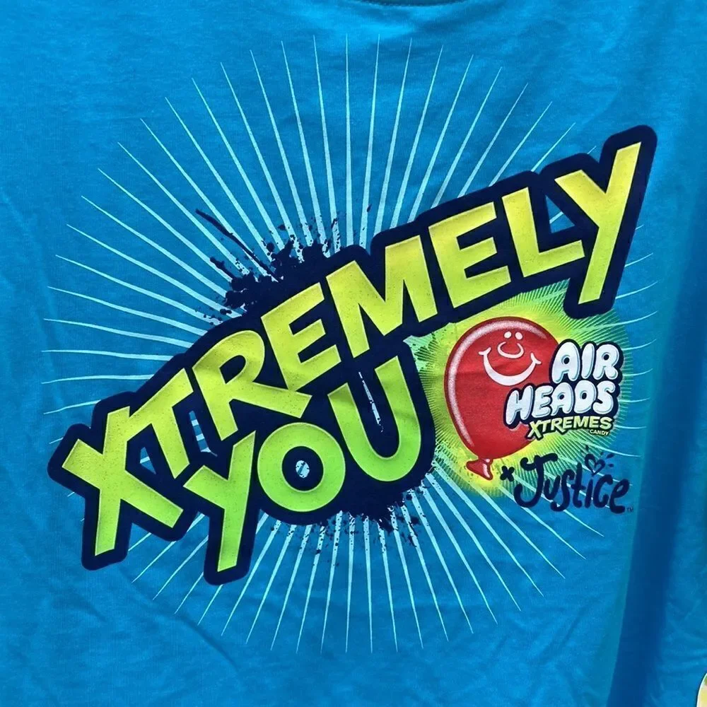 Justice Girl's x Airheads Colorblock Blast Cropped T-Shirt Size XS (5/6)
